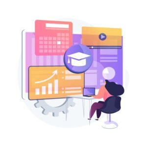 Learning management system abstract concept vector illustration. Educational technology, online learning delivery, software application, training course, tutoring program access abstract metaphor.
